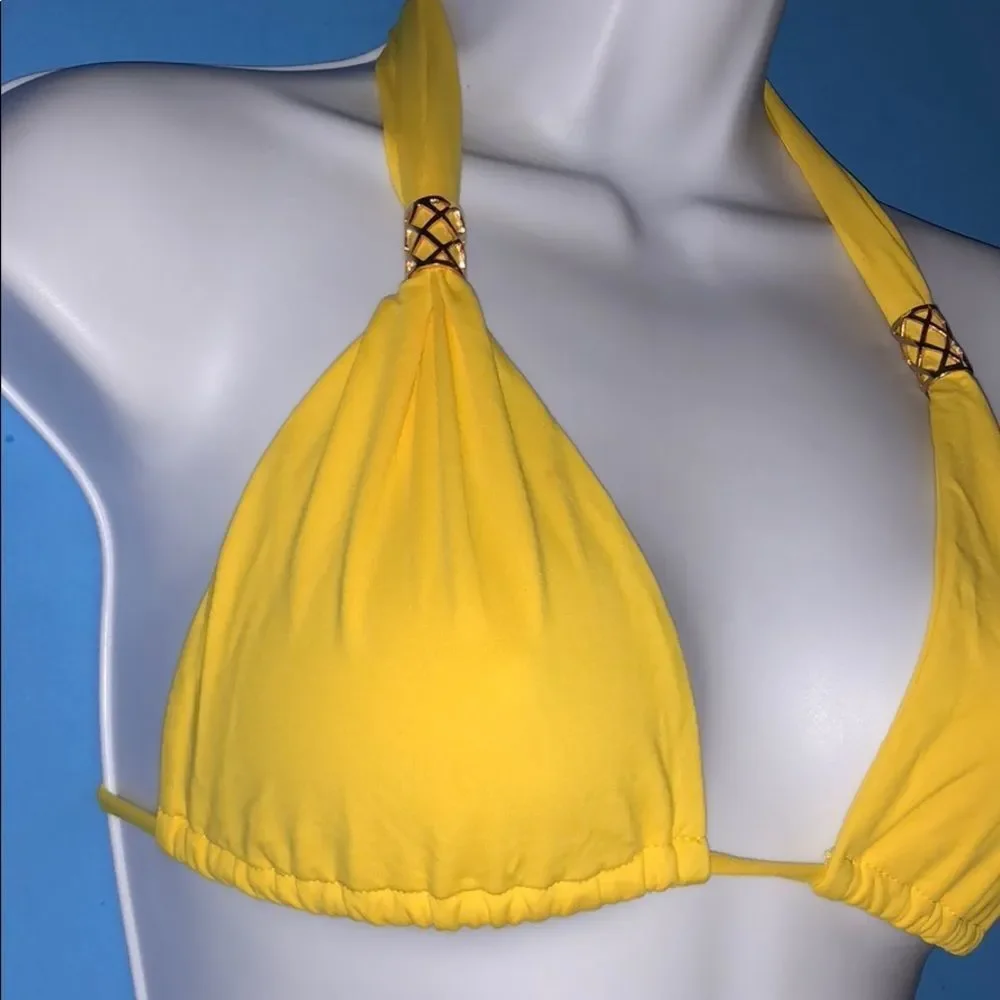 L Space‎ Triangle Bikini Top W/Gold Hardware